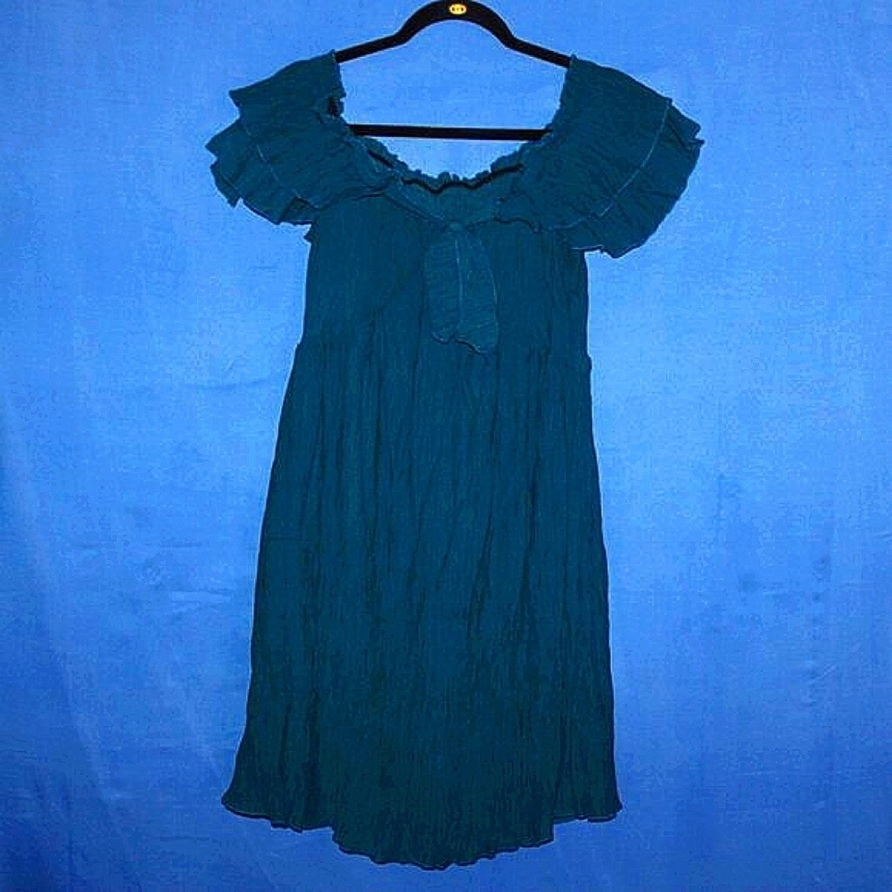SHEIN Off Shoulder Ruffle Dress Large